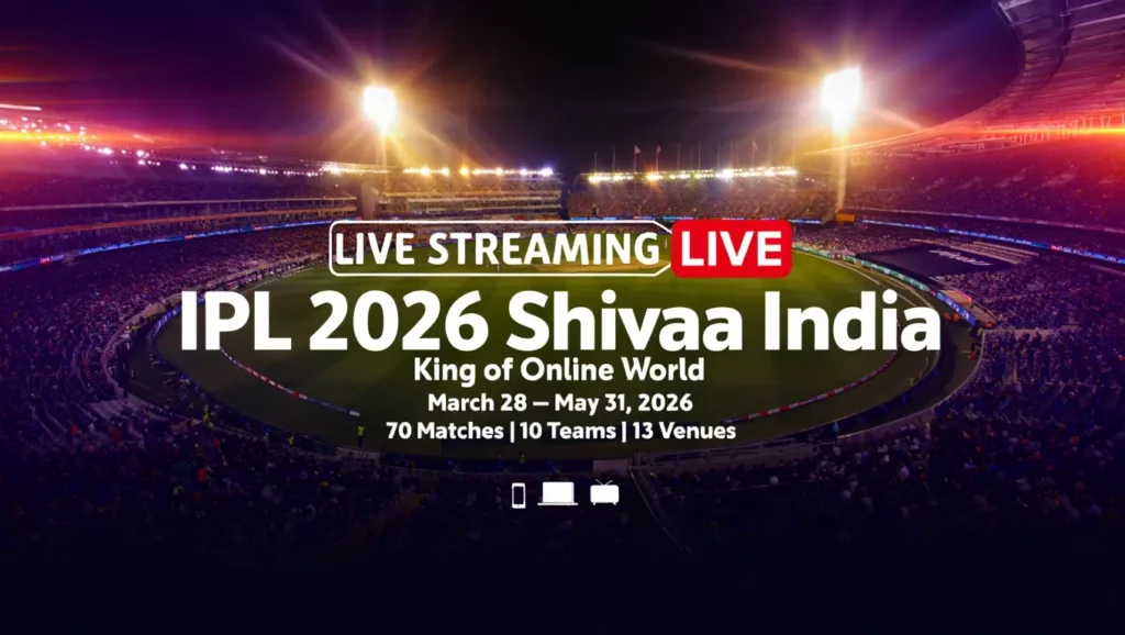 IPL 2026 Live Match Schedule, Fixtures, Stadium & Live Stream