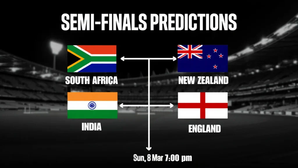 T20 World Cup 2026 Semi-Finals: IND vs ENG, SA vs NZ Predictions