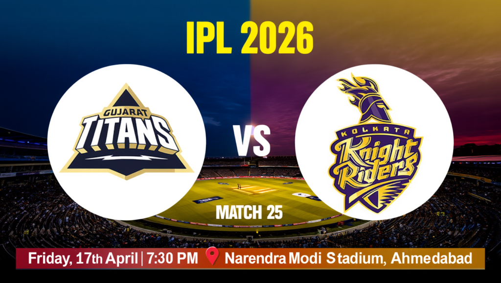 GT vs KKR Prediction Banner