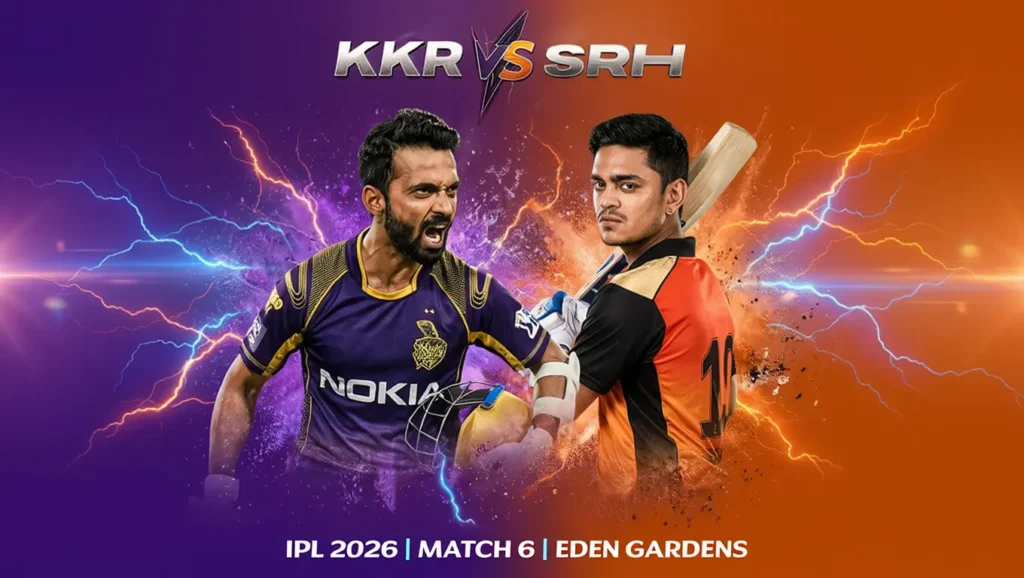 KKR vs SRH IPL 2026 Betting Odds & Match Prediction | Eden Gardens Pitch Report & Expert Tips